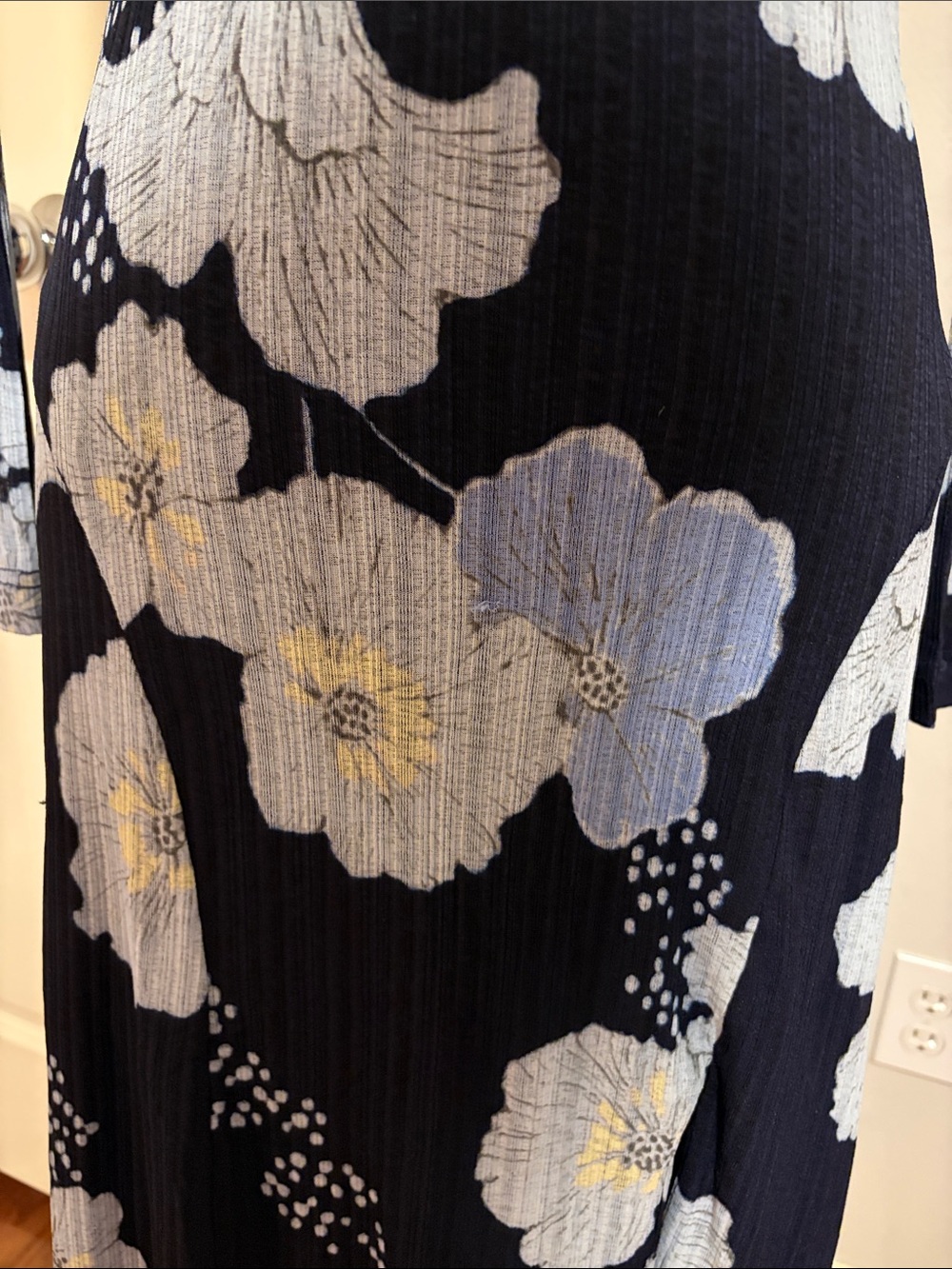NWT Free People š©µš Calla Floral Long Sleeve Knit Midi Dress - Picture 7 of 10